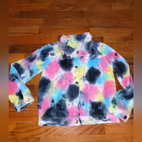 Other - GIRLS BOUTIQUE TIE DYE JEAN JACKET: 7/8